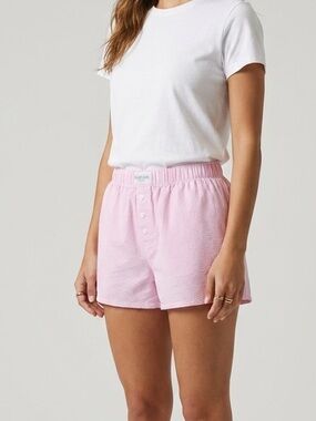 Harlow Pink Seersucker Boxer Shorts